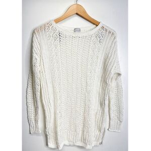 Chico’s Sweater‎ Womens Size Extra Small Crochet Long Sleeve White
